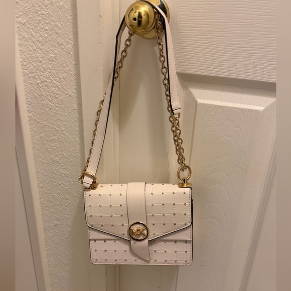 Michael Kors White and Gold Shoulder Bag - Picture 2 of 2